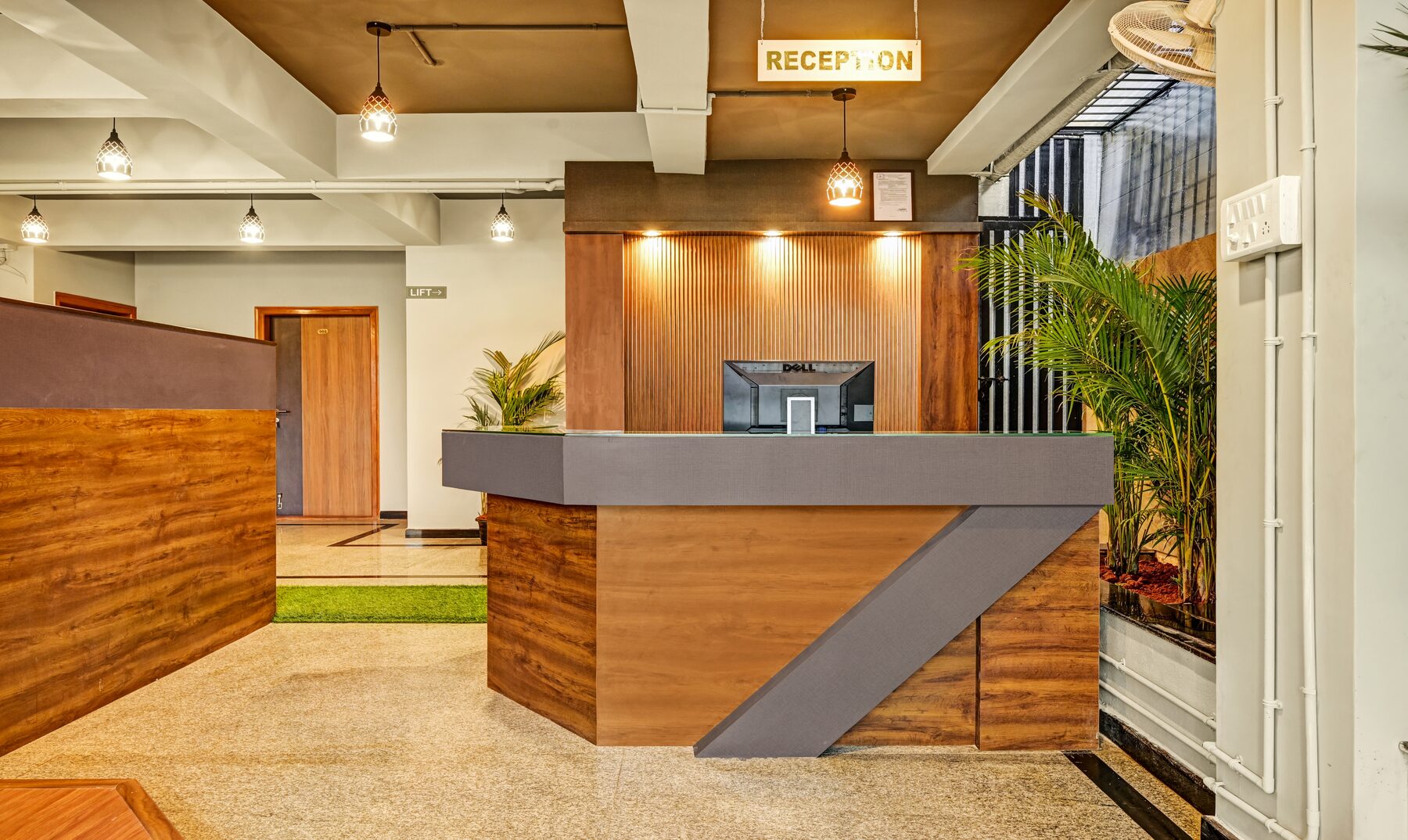 Reception at Worldtree Suites Manyata